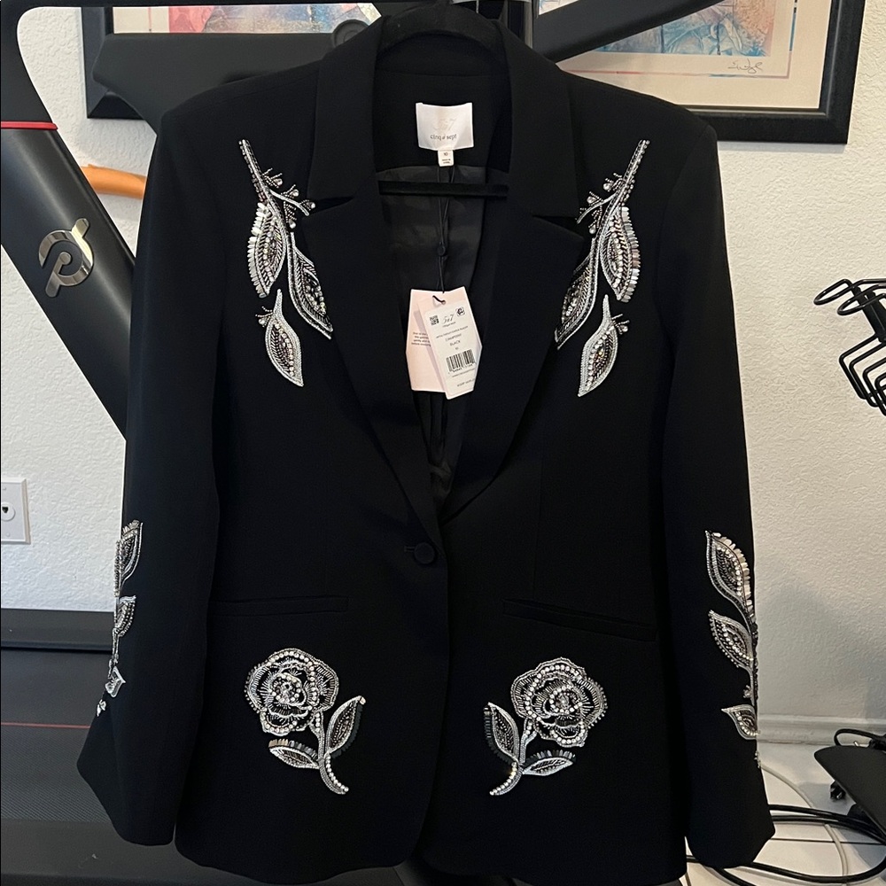 Cinq a Sept Karlie Beaded Paisley Blazer - Picture 6 of 8